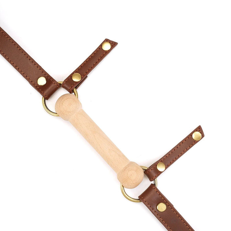 Liebe Seele - The Equestrian Leather Blinder And gag - Paardenhoofdtooi Met bit gag-Laced-up.nl