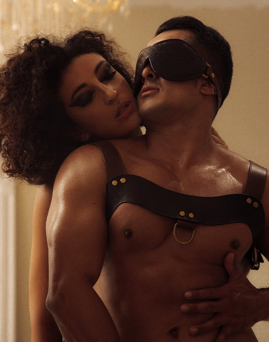 Liebe Seele - The Equestrian Leather Blindfold - Leren Blinddoek-Laced-up.nl