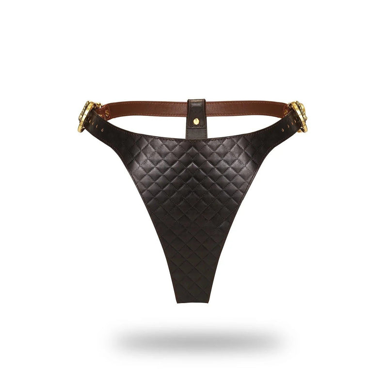 Liebe Seele - The Equestrian Leather High Rise Thong - Leren String-Laced-up.nl