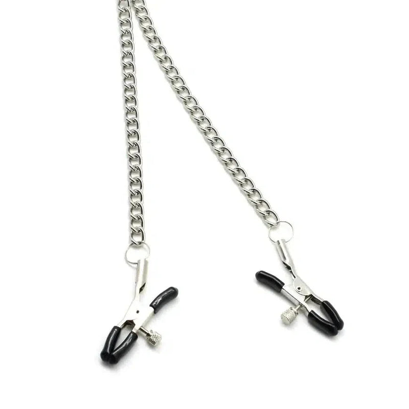 Liebe Seele - Verstelbare Bull Nose Tepelklemmen Met Ketting - Zilver-laced-up.nl