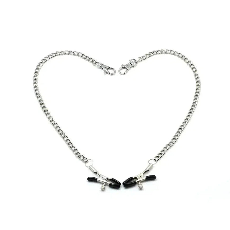 Liebe Seele - Verstelbare Bull Nose Tepelklemmen Met Ketting - Zilver-laced-up.nl