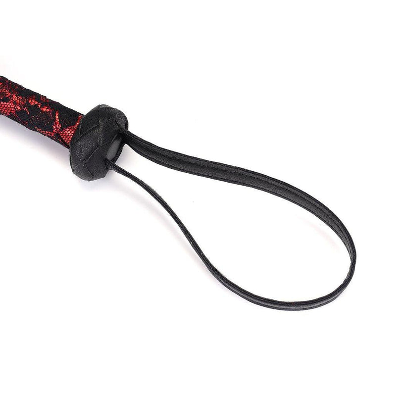 Liebe Seele - Victorian Garden - Bull Whip - Single Tail Zweep - Vegan Friendly - Rood/Zwart-Laced-up.nl