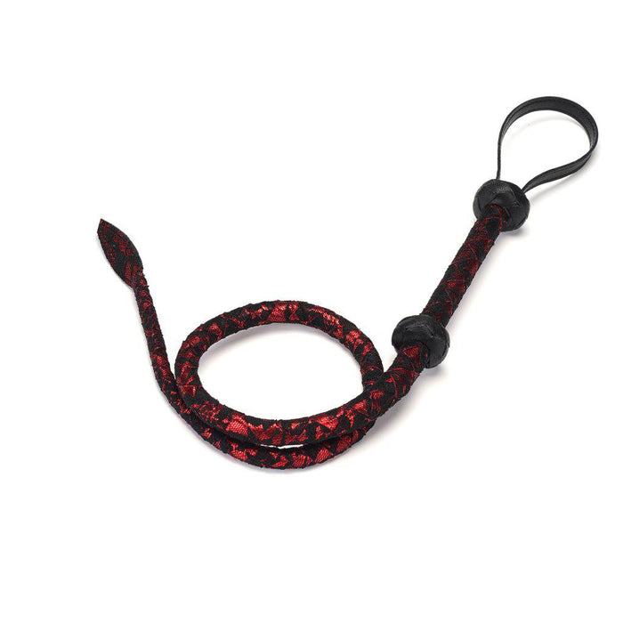 Liebe Seele - Victorian Garden - Bull Whip - Single Tail Zweep - Vegan Friendly - Rood/Zwart-Laced-up.nl