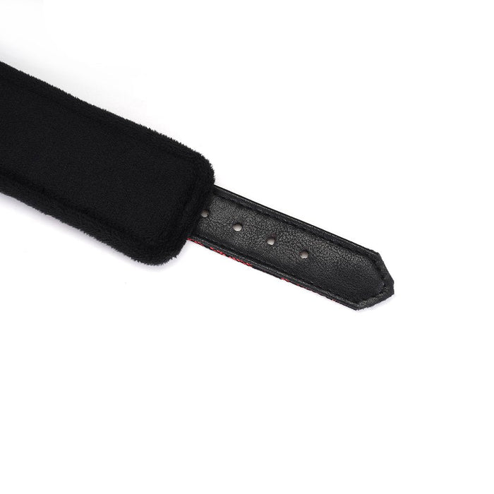 Liebe Seele - Victorian Garden Collar Met Leash - Vegan - Zwart/Rood-Laced-up.nl