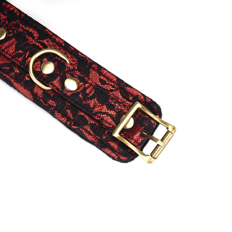 Liebe Seele - Victorian Garden Polsboeien - Handboeien - Vegan - Rood/Zwart-Laced-up.nl