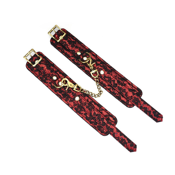 Liebe Seele - Victorian Garden Polsboeien - Handboeien - Vegan - Rood/Zwart-Laced-up.nl