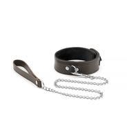 Liebe Seele - Wild Gent - Lederen Halsband Met voering Van imitatiebont En Metalen Riem - exclusief En Luxe ontwerp-Erotiekvoordeel.nl