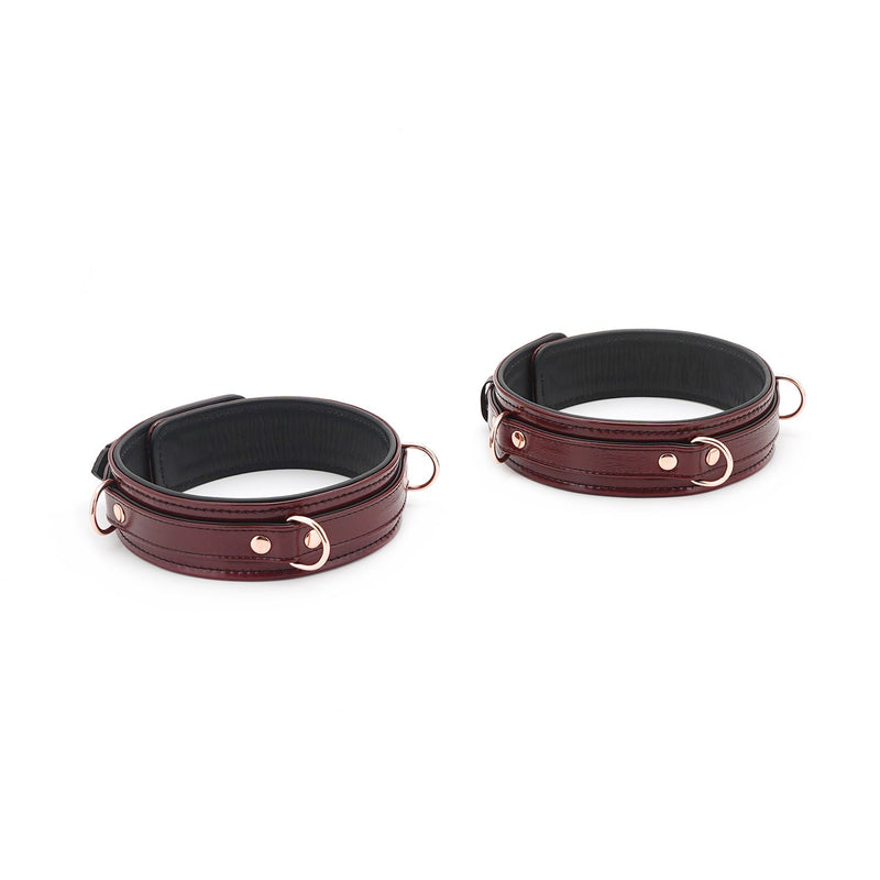 Liebe Seele - Wine Red - Leren Dijboeien Met Rosé Gouden hardware (2 maten beschikbaar) - exclusief En Luxe-Laced-up.nl