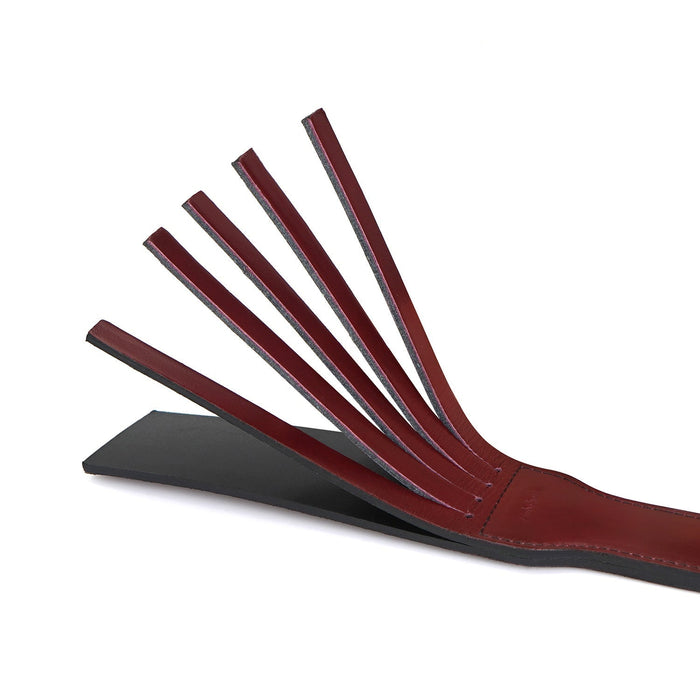 Liebe Seele - Wine Red - Leren Paddle - Dubbele Strafriem - Exclusief En Luxe ontwerp - Import uit Japan - Wijnrood-Laced-up.nl