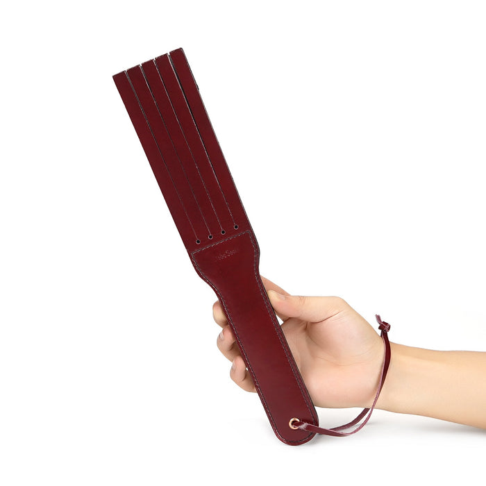 Liebe Seele - Wine Red - Leren Paddle - Dubbele Strafriem - Exclusief En Luxe ontwerp - Import uit Japan - Wijnrood-Laced-up.nl