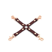 Liebe Seele - Wine Red - Liens en cuir avec clips - design exclusif et luxueux - rouge vin-Laced-up.nl