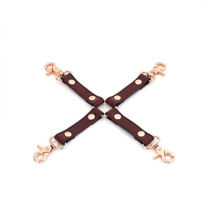 Liebe Seele - Wine Red - Leren Hogtie Met clips - exclusief En Luxe ontwerp - wijnrood-Laced-up.nl