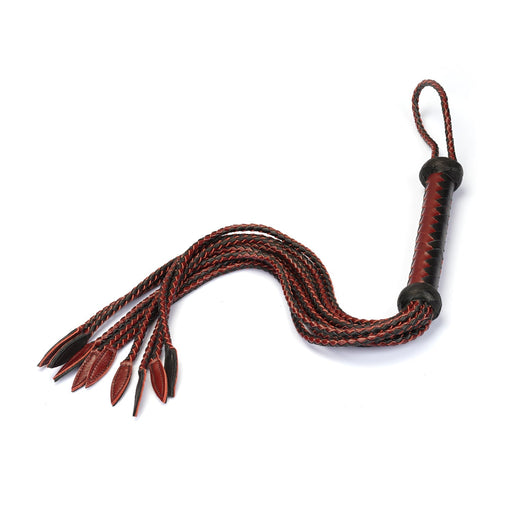 Liebe Seele - Wine Red - Luxe Gevlochten Flogger - Cat-o-Nine Tails-Erotiekvoordeel.nl