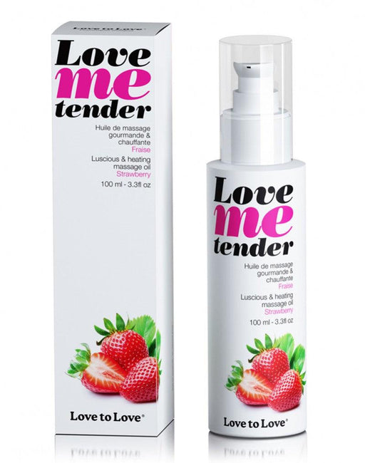 Love me Tender - Verwarmende Massageolie - Aardbei-Erotiekvoordeel.nl