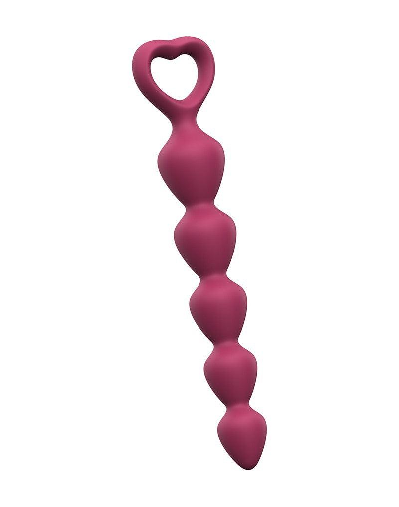 Love to Love - Bing Bang - Anaal Kralen Met Hartvormig Handvat - Roze - Maat M-Laced-up.nl