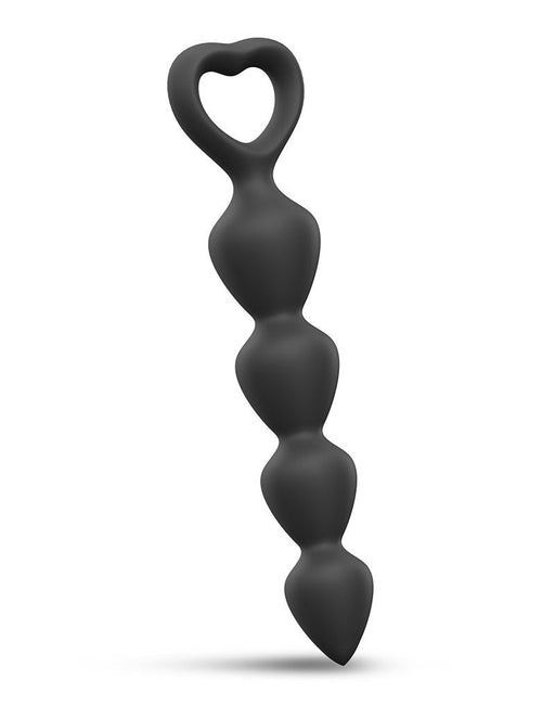 Love to Love - Bing Bang - Anaal Kralen Met Hartvormig Handvat - Zwart - Maat L-Laced-up.nl
