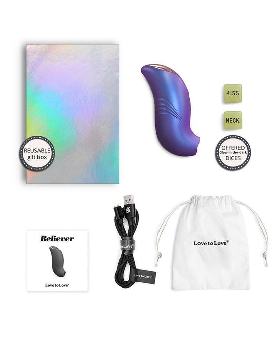 Love to Love - Believer - Luchtdruk Vibrator - Clitoris Vibrator - Paars-Laced-up.nl