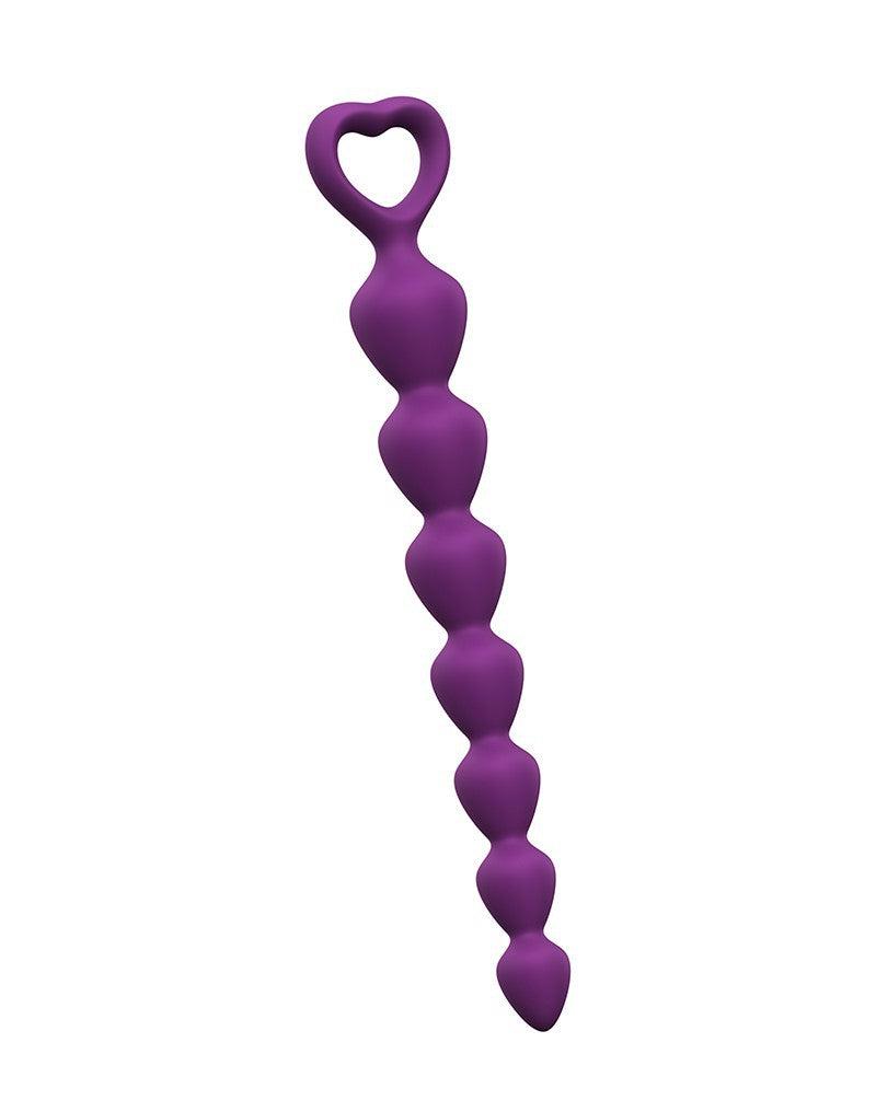 Love to Love - Bing Bang - Analkugeln mit herzförmigem Griff - Lila - Größe S - Laced-up.nl