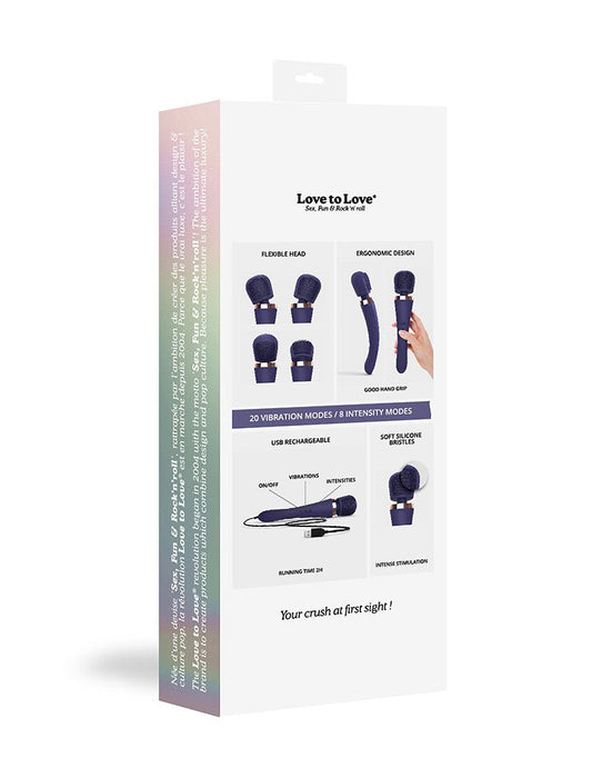 Love to Love - Brush Crush - Wand Vibrator - Paars-Laced-up.nl