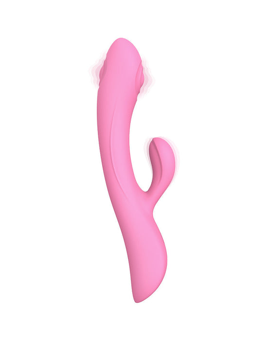 Love to Love - Bunny & Clyde - Rabbit Vibrator Met Tapping Functie - Roze-Laced-up.nl