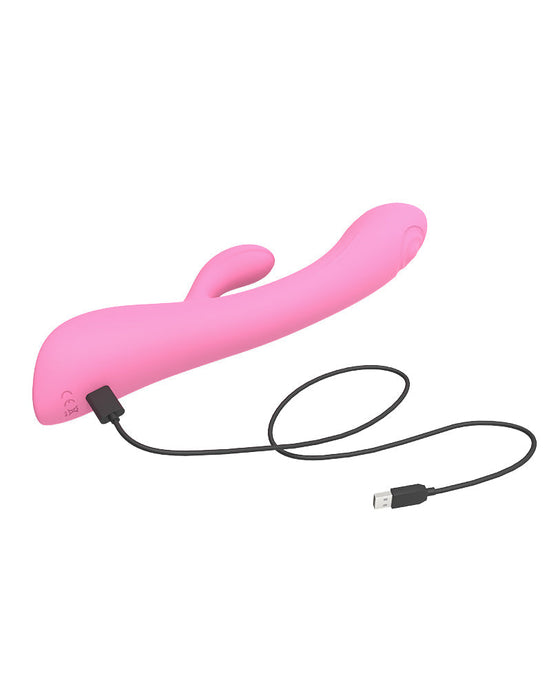 Love to Love - Bunny & Clyde - Rabbit Vibrator Met Tapping Functie - Roze-Laced-up.nl