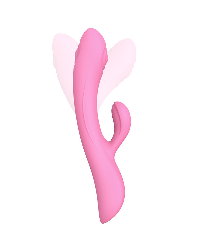 Love to Love - Bunny & Clyde - Rabbit Vibrator Met Tapping Functie - Roze-Laced-up.nl