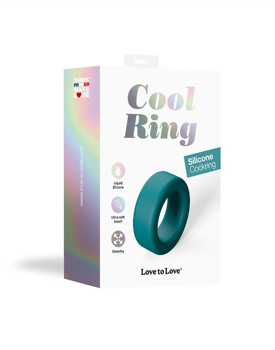 Love to Love - Cool Ring - Klassieke Siliconen Cockring - Blauwgroen-Laced-up.nl