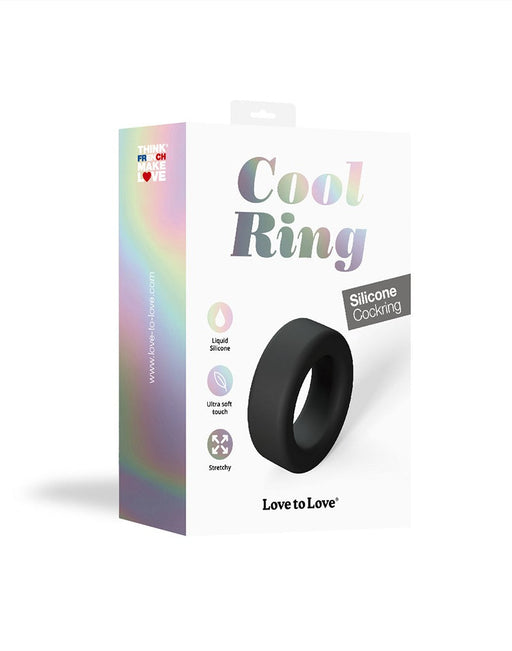 Love to Love - Cool Ring - Klassieke Siliconen Cockring - Zwart-Laced-up.nl