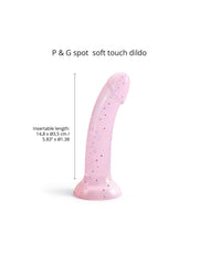 Love to Love - Dildo - Dildoll Starlight - Buigbaar - Siliconen - Met Gouden Glitterende Sterren - Roze-Laced-up.nl