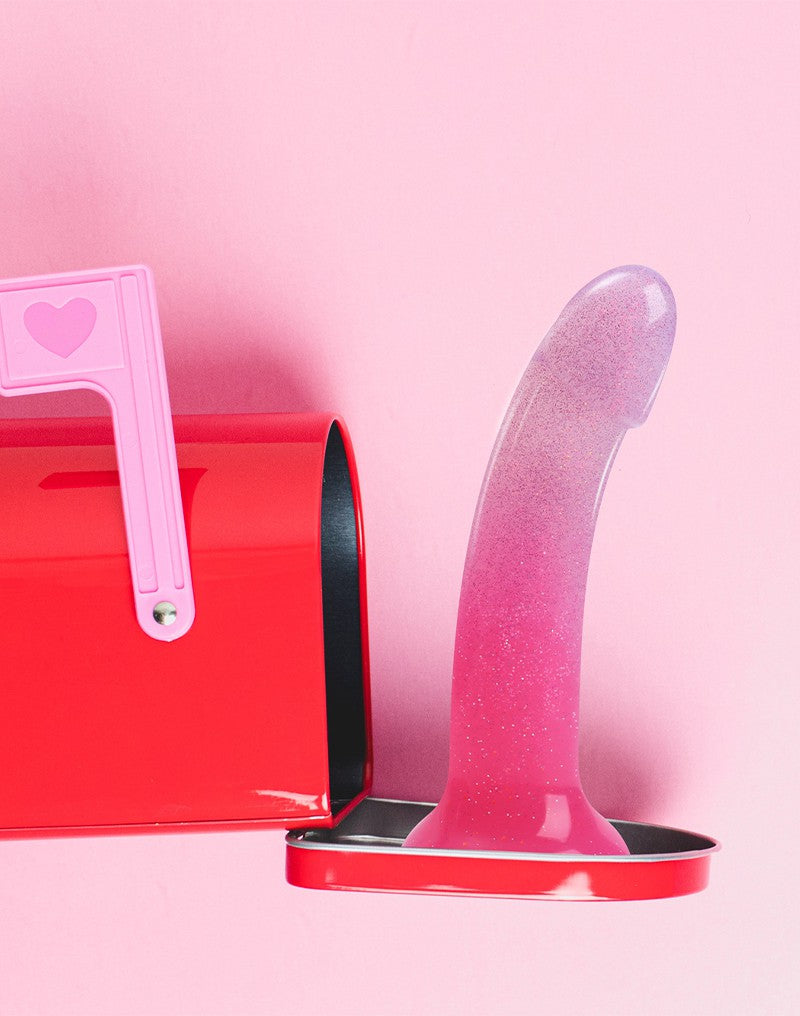 Love to Love - Dildo - Dildoll Sunrise - Buigbaar - Siliconen - Met Glitters - Roze-Laced-up.nl