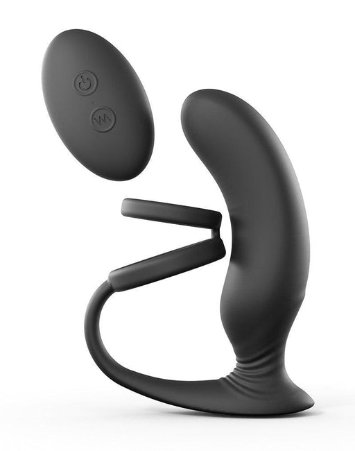 Love to Love - Double Game - Prostaatvibrator Met Cockring - Zwart-Erotiekvoordeel.nl