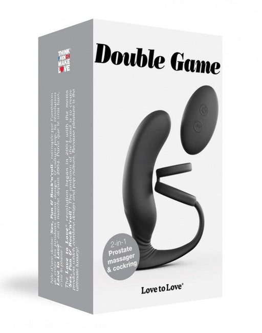 Love to Love - Double Game - Prostaatvibrator Met Cockring - Zwart-Laced-up.nl