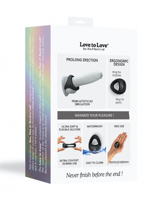 Love to Love - Flux Ring - Flexibele Cockring - Zwart-Laced-up.nl