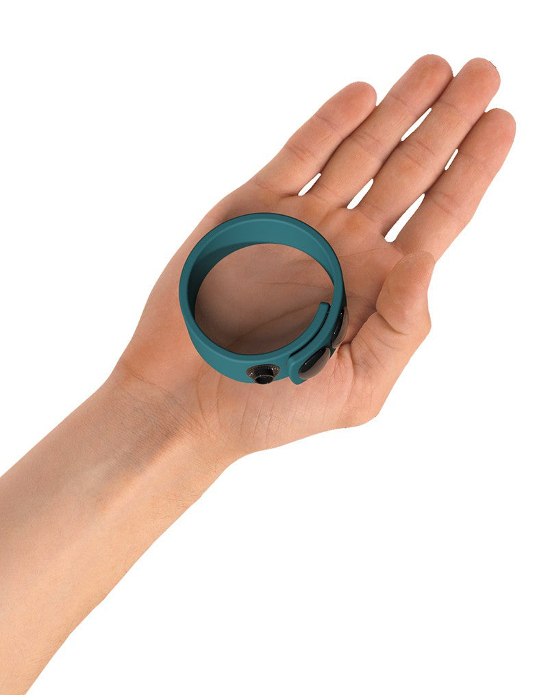 Love to Love - Hero - Verstelbare Siliconen Cockring - Blauwgroen-Laced-up.nl
