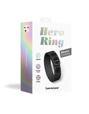 Love to Love - Hero - Verstelbare Siliconen Cockring - Zwart-Laced-up.nl