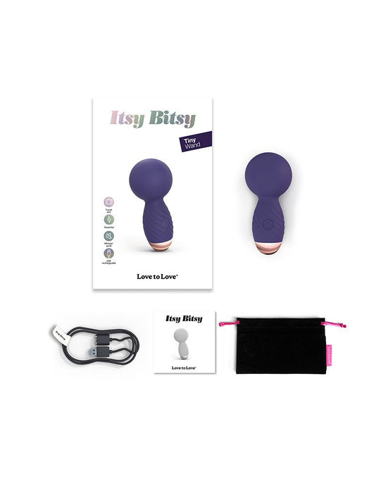 Love to Love - Itsy Bitsy - Mini Wand Vibrator - Paars-Laced-up.nl