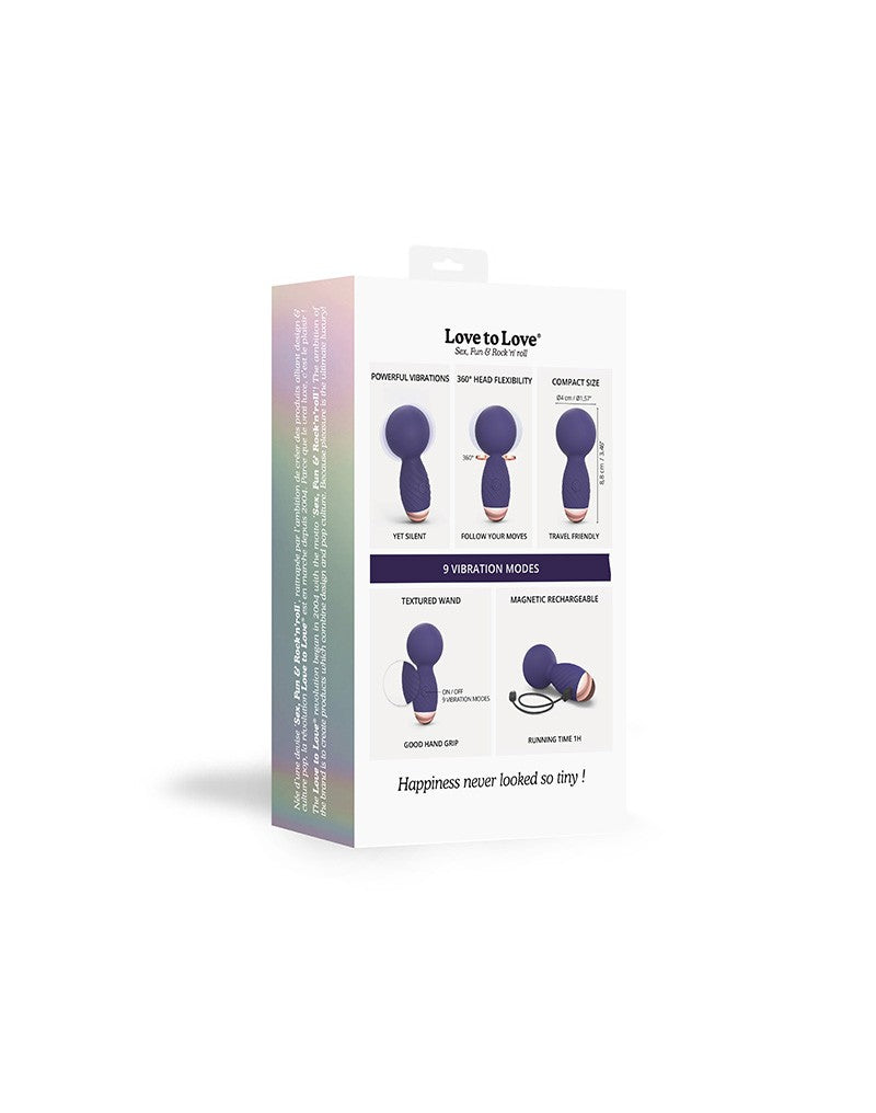 Love to Love - Itsy Bitsy - Mini Wand Vibrator - Paars-Laced-up.nl