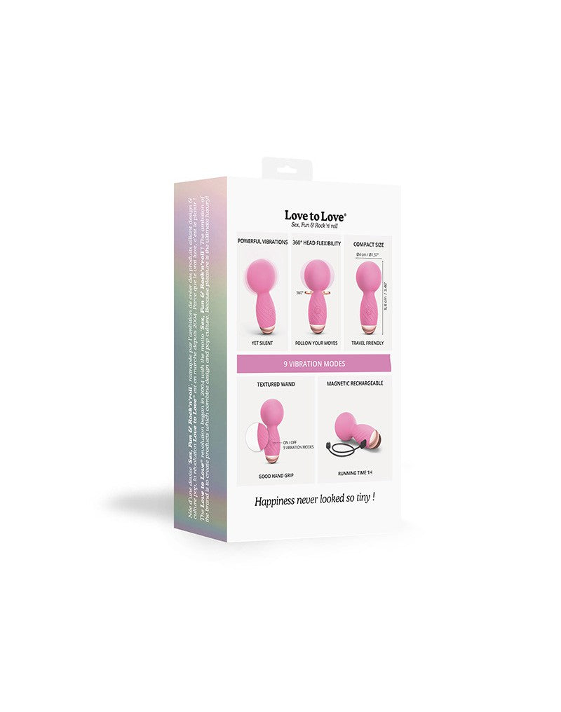 Love to Love - Itsy Bitsy - Mini Wand Vibrator - Roze-Laced-up.nl