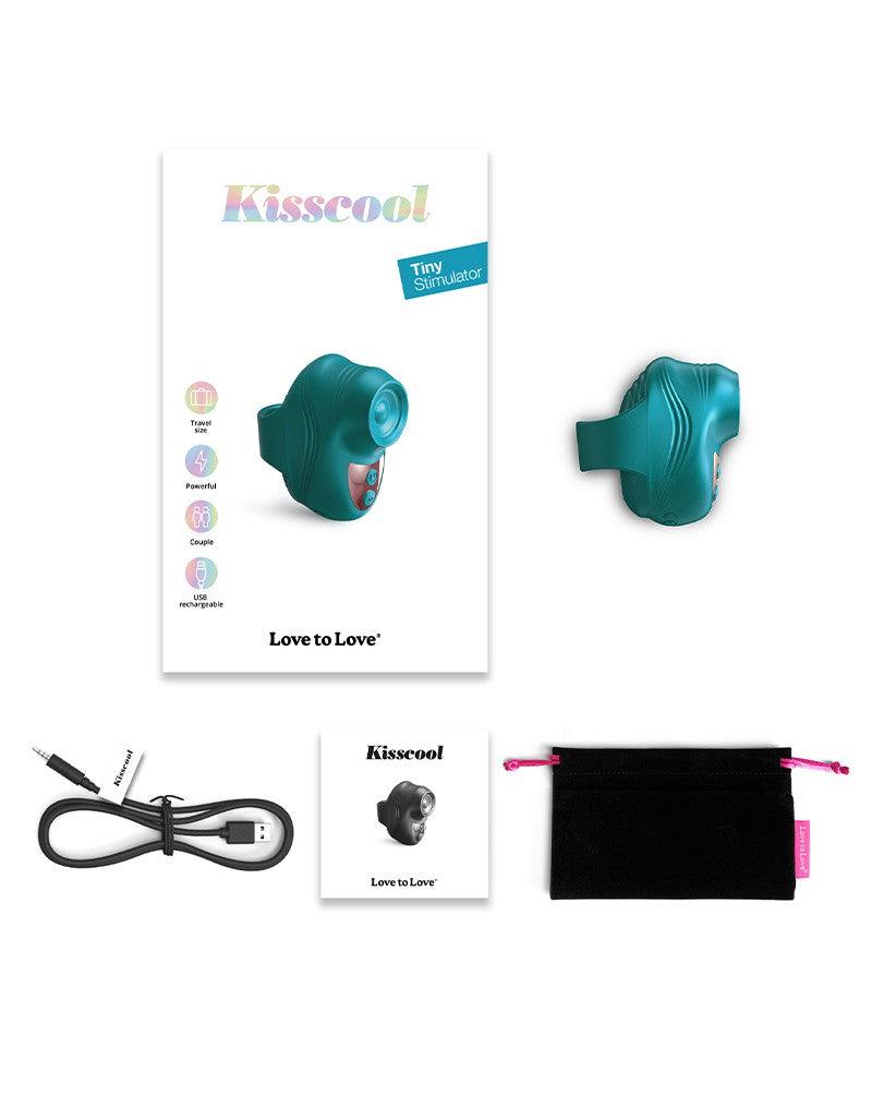 Love to Love - Kisscoll - Vinger Vibrator met Tapping Functie - Parelmoer Groen-laced-up.nl