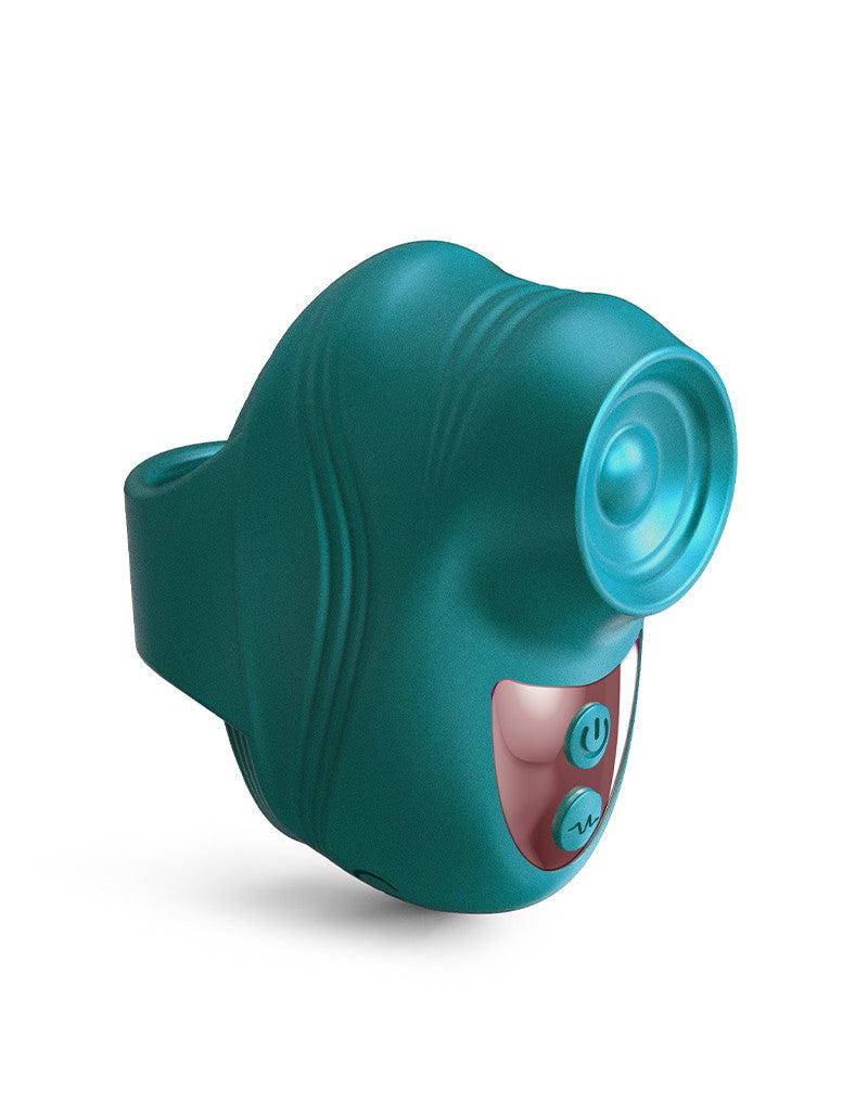 Love to Love - Kisscoll - Vinger Vibrator met Tapping Functie - Parelmoer Groen-laced-up.nl
