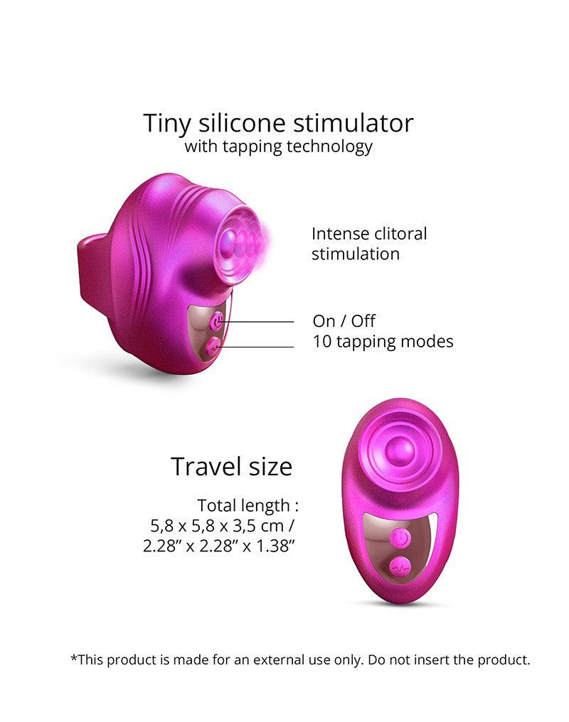 Love to Love - Kisscoll - Vinger Vibrator met Tapping Functie - Parelmoer Roze-laced-up.nl