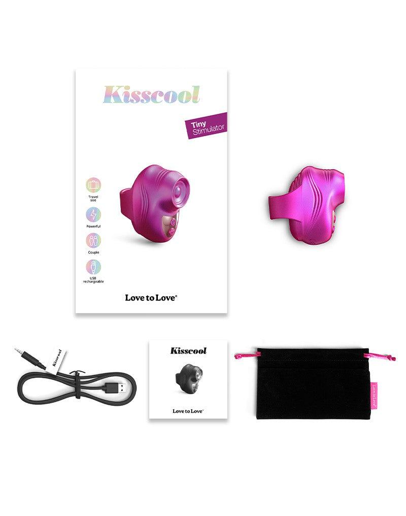 Love to Love - Kisscoll - Vinger Vibrator met Tapping Functie - Parelmoer Roze-laced-up.nl