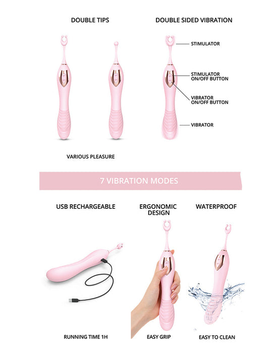 Love to Love - Ô Mega - Pinpoint Vibrator èn G-spot Vibrator - Roze-Laced-up.nl