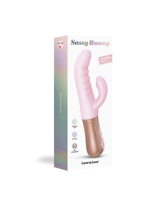 Love to Love - Sassy Bunny - Rabbit Vibrator met Tapping Functie - Lichtroze-Laced-up.nl