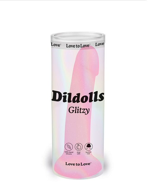 Love to Love - Siliconen Dildo Glitzy - Roze Glitters-Laced-up.nl