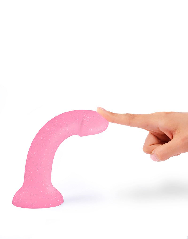 Love to Love - Siliconen Dildo Glitzy - Roze Glitters-Laced-up.nl