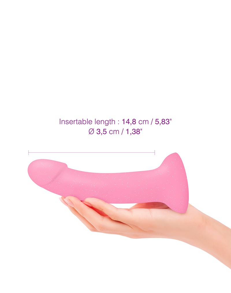 Love to Love - Siliconen Dildo Glitzy - Roze Glitters-Laced-up.nl
