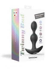 Love to Love - Twinny Bud - Buigbare Vibrerende Buttplug - Zwart-Laced-up.nl