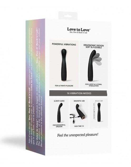 Love to Love - Vibrating Feel Me - Flexibele G-Spot Vibrator - Zwart-Erotiekvoordeel.nl
