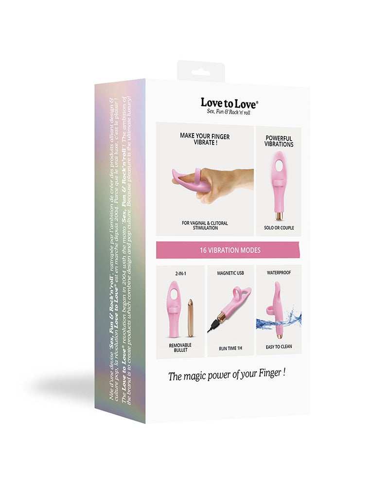 Love to Love - Tickle Me - Vinger Vibrator - Roze-Laced-up.nl